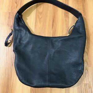 Halston Heritage Black Leather Hobo Bag